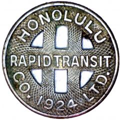 1 Full Fare - Honolulu Rapid Transit Co. Honolulu, Hawaii