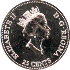 25 Cents - Elizabeth II Celebration, colored