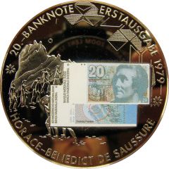 Medal - Commemoration of banknotes 20 francs, 6th series