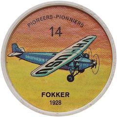 Token - Jell-O Aircraft #14, Fokker