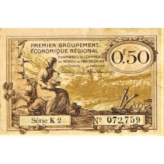 50 Centimes - Chambres de Commerce du Nord 59) et du Pas-de-Calais (62