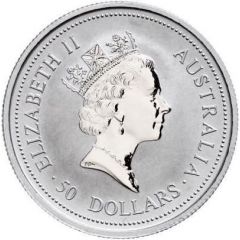 50 Dollars - Elizabeth II 3rd Portrait - Koala - Platinum