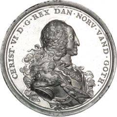 Medal - Christian VI Reformation Anniversary, Type 1, tin issue