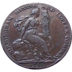 1/2 Penny Warwickshire - Birmingham / Mining and Copper Co.