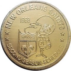 Token - New Orleans Saints Second Season Schedule