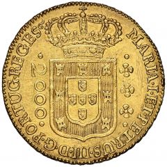 2000 Réis - Maria I and Pedro III Lisbon and Rio de Janeiro Mints