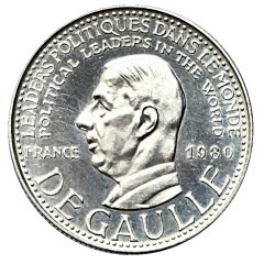 Medal - Political leaders in the World De Gaulle