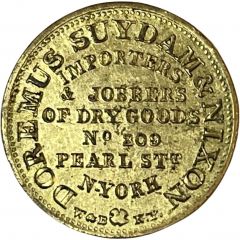 Hard Times Merchant Token – Doremus, Suydam and Nixon, Dry Goods New York, New York