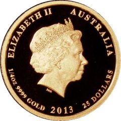 25 Dollars - Elizabeth II 4th Portrait - Birth HRH Prince George - Gold Proof