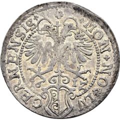 Dicken Saint Leodegar facing right, large eagle, date on obverse