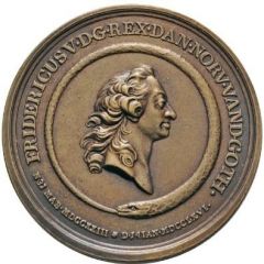 Medal - Frederik V Death of King, bronze issue