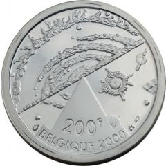 200 Francs - Albert II French text, The Universe