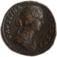 Sestertius - Faustina the Younger LAETITIA S C, Laetitia