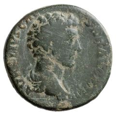 Sestertius - Marcus Aurelius TR POT COS II S C, Minerva and Victory