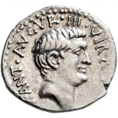 Denarius - Mark Antony M·ANT·AVGVR·III·VIR·R·P·C / IMP·TER
