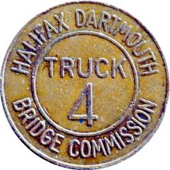 Toll Token - Halifax Dartmouth Bridge Commission Truck 4, Bronze