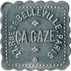25 centimes - Jeton de bal Ca Gaze - Paris [75]