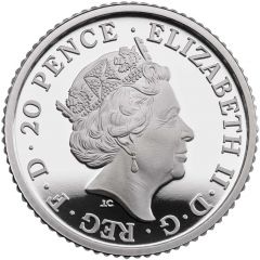 20 Pence - Elizabeth II 5th portrait, 1/10 oz Fine Silver