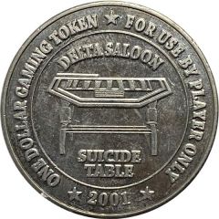 1 Dollar Gaming Token - Delta Saloon Virginia City, Nevada