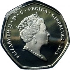 50 Pence - Elizabeth II Christmas, Colourized
