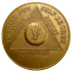 Token - Alcoholics Anonymous Sobriety 5 Year Anniversary