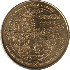 Monnaie de Paris Tourist Token - Grotte La Cocalière Le dolmen et la capitelle