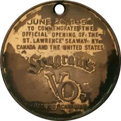 Token - Seagram's VO St. Lawrence Seaway