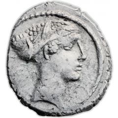 Denarius Carisia: Titus Carisius, T•CARISIVS III•VIR