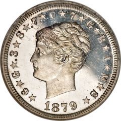 1 Stella / 4 Dollars `1880 Stella` Pattern, aluminium