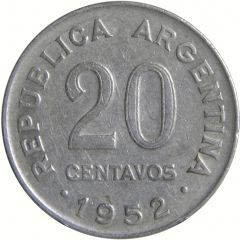 20 Centavos magnetic, larger head, smooth edge