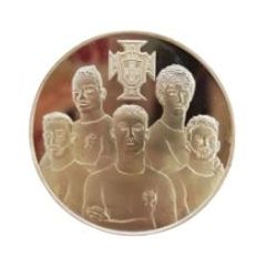 Médaille souvenir 'FPF Portugal - Ronaldo Fernandes Leao Felix Ramos' couleur