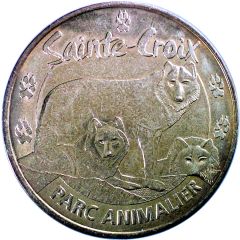 Monnaie de Paris Tourist Token - Sainte-Croix Parc animalier - Les loups