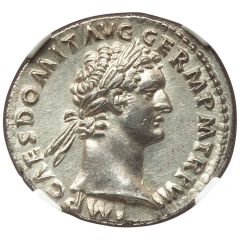 Denarius - Domitian IMP XIIII COS XIII CENS P P P, Minerva