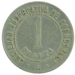 1 Peseta - Sociedad Cooperativa de Cornudella