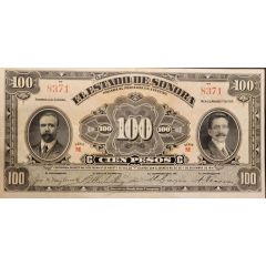 100 Pesos El Estado de Sonora