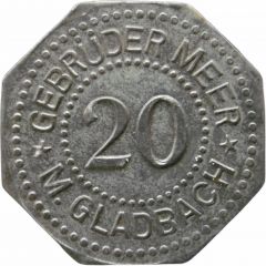 20 Pfennig - Mönchengladbach Gebrüder Meer