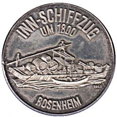 Token - Rosenheim Inn-Schiffzug um 1800