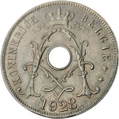 25 Centimes - Albert I Dutch text