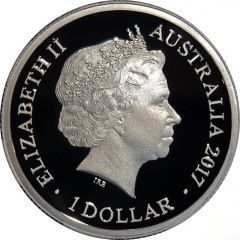 1 Dollar - Elizabeth II 4th Portrait - Year of the Rooster - Silver Proof