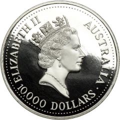 10 000 Dollars - Elizabeth II 3rd Portrait - Koala - Platinum