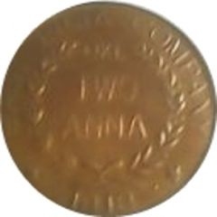 2 Anna - East India Company Lord Shiva and Parvati