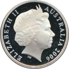5 Dollars - Elizabeth II 4th Portrait - 150 Years of State Government Victoria - Silver Proof