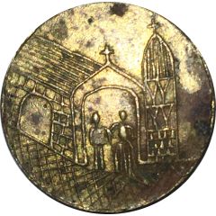 Matrimonial token two hearts
