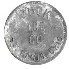25 Pounds Ice, Zook Ice Company St. Paris, Ohio