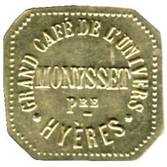 10 Centimes Grand Café de l`Univers - Monysset Père - Hyères [83]