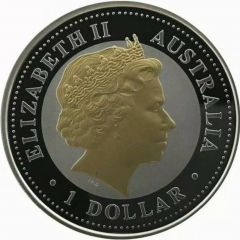 1 Dollar - Elizabeth II 4th Portrait - 50th Anniversary of Royal Visit