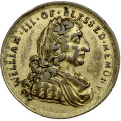 Medalet - George III Glorious Revolution, gilt