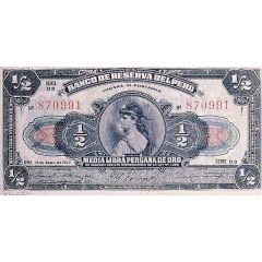 5 Soles de Oro Overprinted on P#48