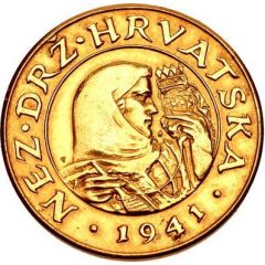 1 Kuna Pattern, Type 1, gold