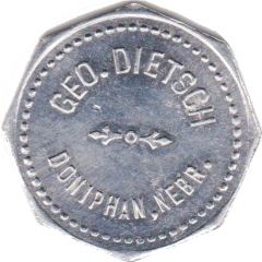 50 Cents - Geo. Dietsch Doniphan, Nebraska